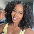 European & American Human Hair Lace Front Wig Cap for Ladies, Black - detail view