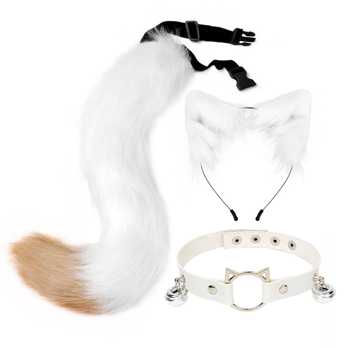 Faux Cat Ear Headband & Fox Tail Accessory Set
