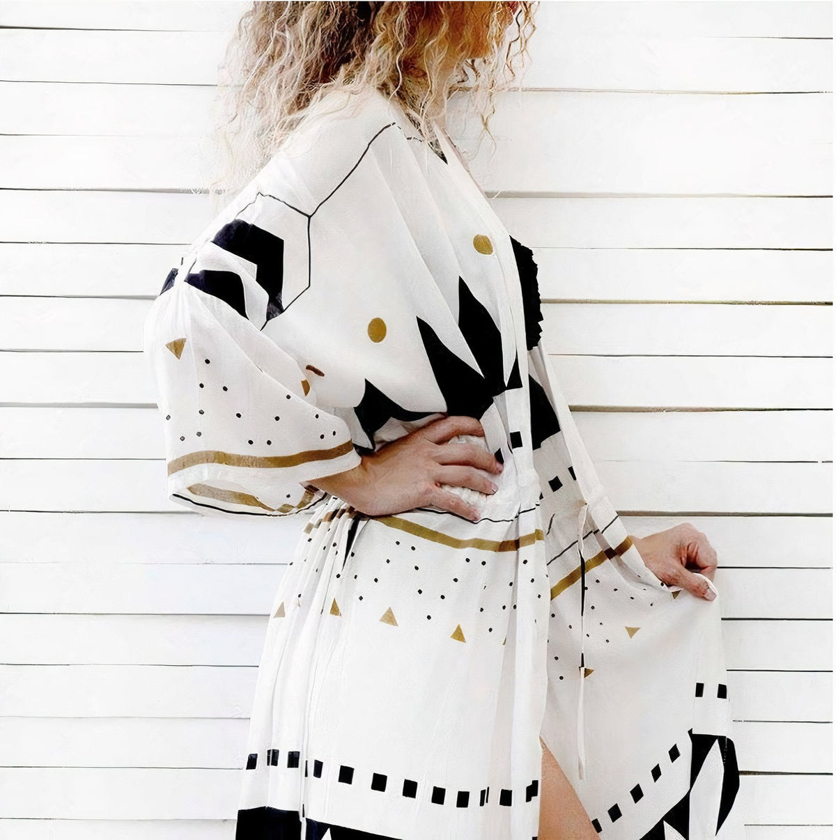 Leopard Print Chiffon Kimono - Loose Open Beach Cover-Up
