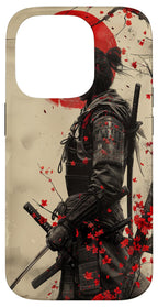 Samurai Cherry Blossom Phone Case - Japanese Woodblock Art