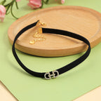 Fashionable Velvet Choker for Trendy Individuals - styled view