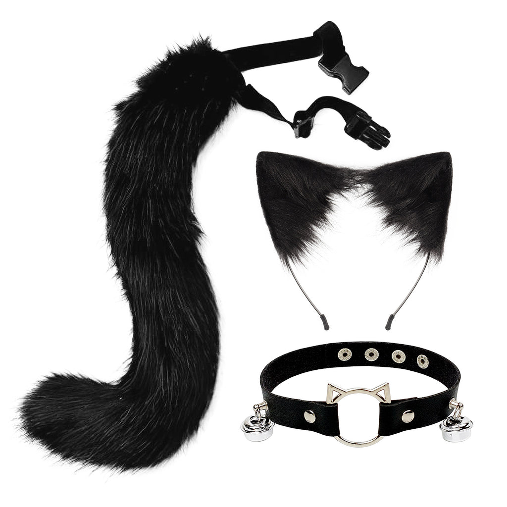 Faux Cat Ear Headband & Fox Tail Accessory Set - packaging view