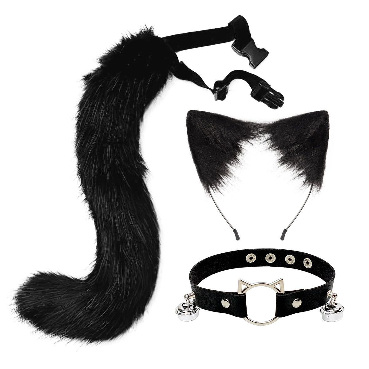 Faux Cat Ear Headband & Fox Tail Accessory Set - packaging view