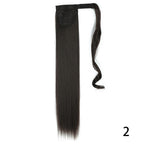 Long Straight Wig with Natural Look Ponytail (High Temp)