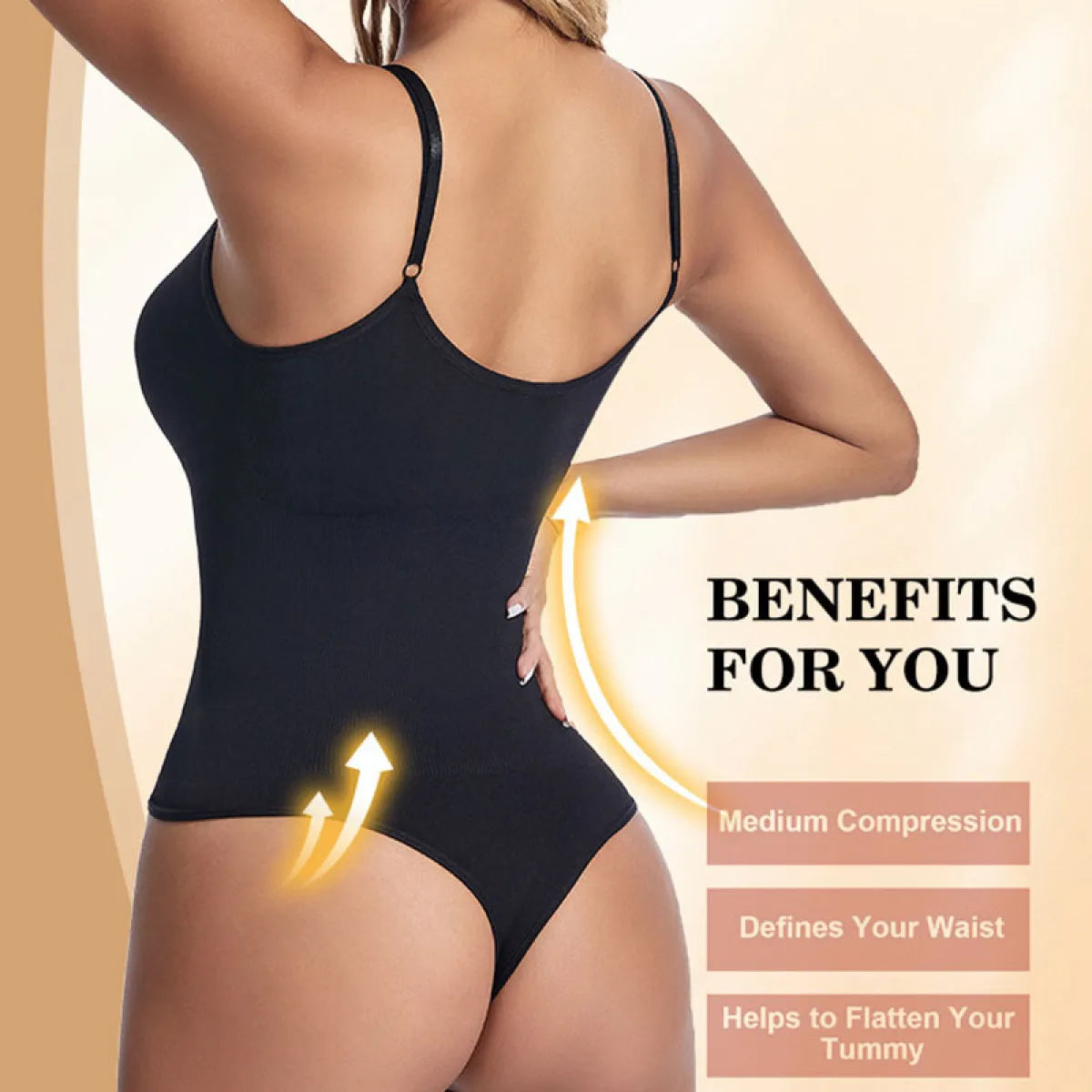 Sculpting Corset Bodysuit - Breathable Nylon-Spandex Blend