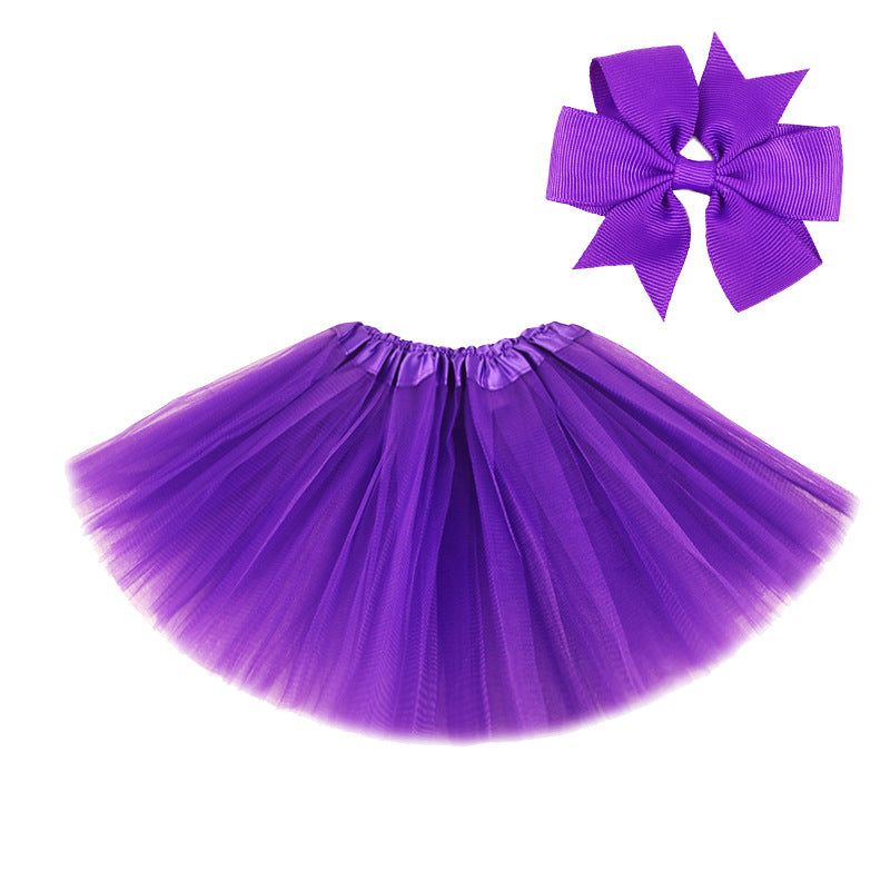 Children's Mesh Tutu Skirt - A-Line Polyester Party Wear