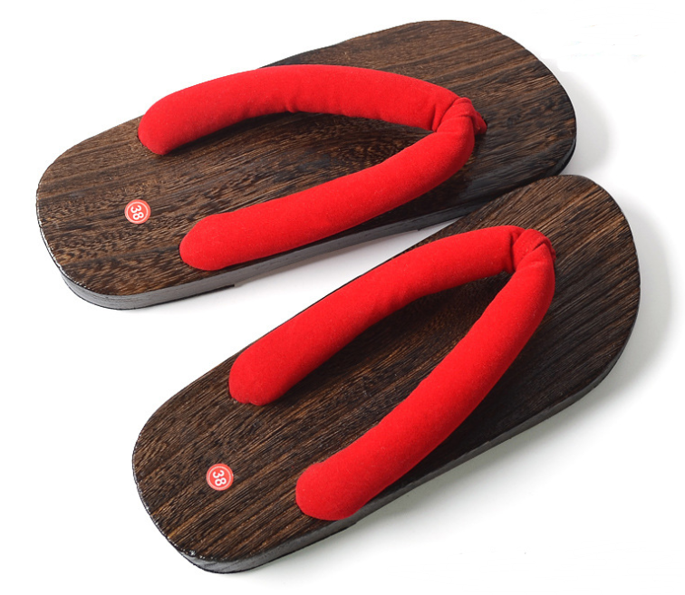 Japanese Wooden Geta Sandals for Men - Traditional Cosplay Clogs