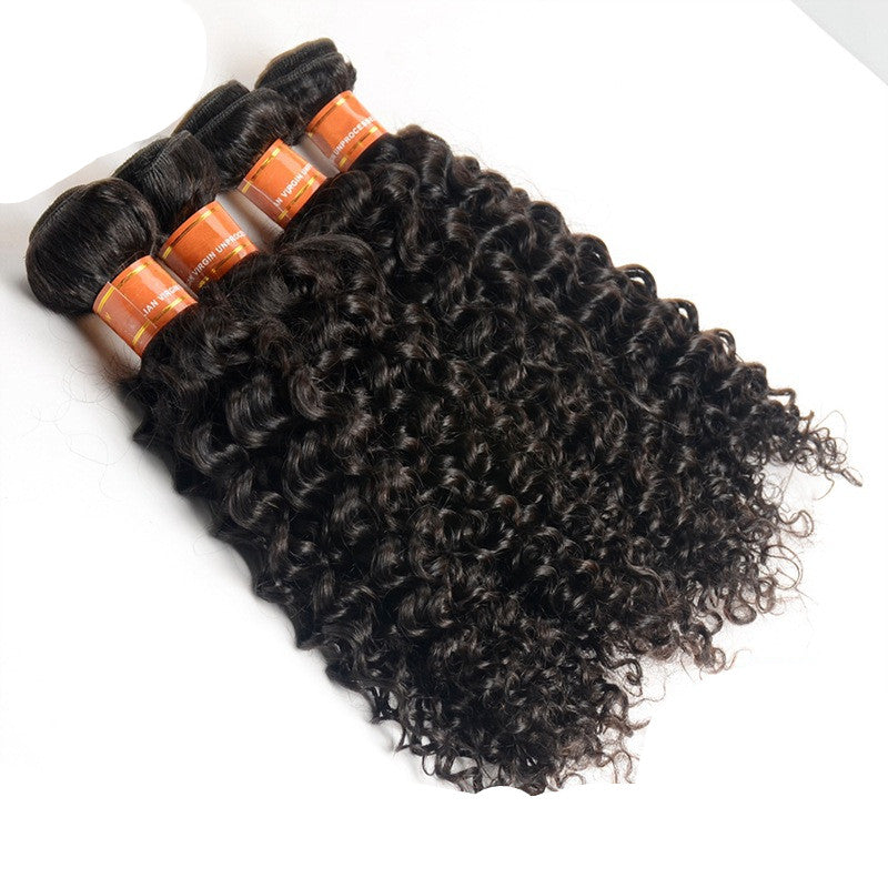 Curly Curtain-Bang Wig - Heat-Styleable Synthetic Fiber