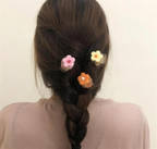 Floral Hair Clip, INS Style Hair Claw Clip - front view