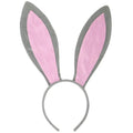 Funcredible Grey Bunny Ears - Bunny Ears Headband - Bunny Rabbit Cosplay Costume - front view