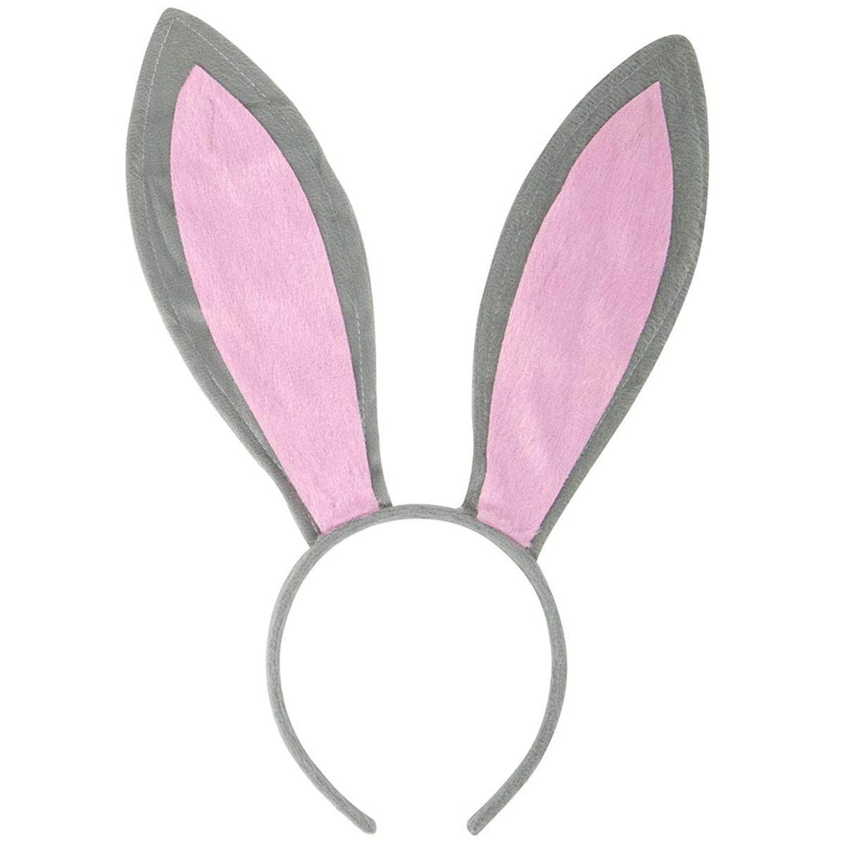 Funcredible Grey Bunny Ears - Bunny Ears Headband - Bunny Rabbit Cosplay Costume - side view