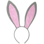 Funcredible Grey Bunny Ears - Bunny Ears Headband - Bunny Rabbit Cosplay Costume - side view