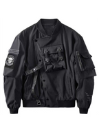 God of Death Techwear Bomber Jacket for Men - front view
