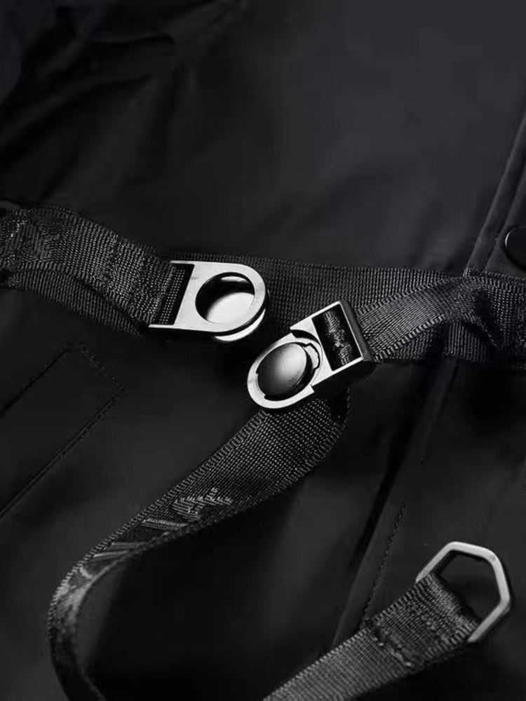 God of Death Techwear Bomber Jacket for Men - close-up
