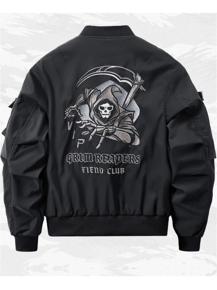 God of Death Techwear Bomber Jacket for Men - alternate angle