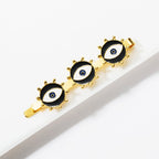 Gold-Plated Devil Eye Hairpin Hair Clip - back view