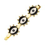 Gold-Plated Devil Eye Hairpin Hair Clip - scale view