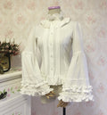 Gothic Vintage Lolita Dress with Lace Blouse and Sleeves - front view
