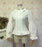 Gothic Vintage Lolita Dress with Lace Blouse and Sleeves - alternate angle