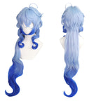 Gradient Blue Long Cosplay Wig with Heat-Resistant Hair - front view