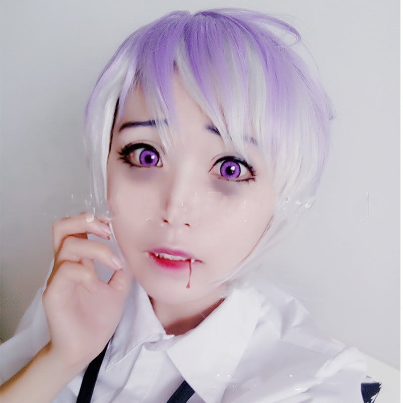 Gradient Color Cosplay Wig - front view