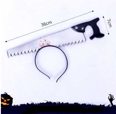 Halloween Cosplay Toy Headbands with Realistic Props - detail view