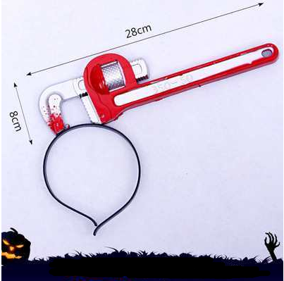 Halloween Cosplay Toy Headbands with Realistic Props - side view