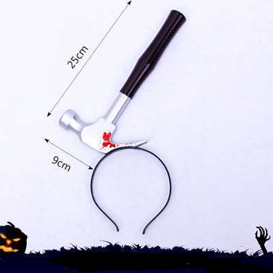 Halloween Cosplay Toy Headbands with Realistic Props - detail view