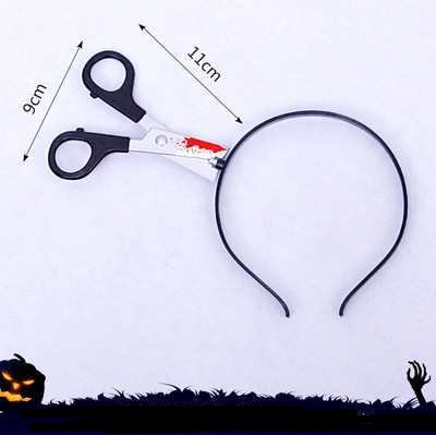 Halloween Cosplay Toy Headbands with Realistic Props - side view