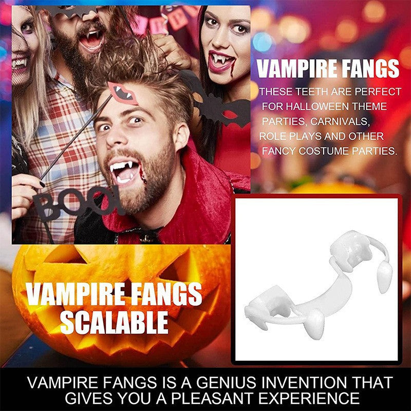 Halloween Vampire Fangs Stretchable Teeth Cosplay Props - side view