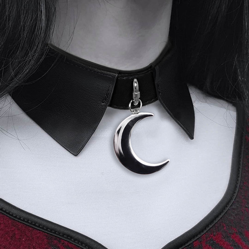 Harajuku Dark Lolita Punk Gothic Choker Necklace - detail view