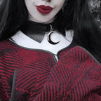 Harajuku Dark Lolita Punk Gothic Choker Necklace - side view