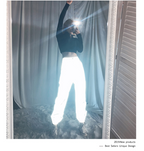 High-Waisted Reflective Cargo Pants - back view