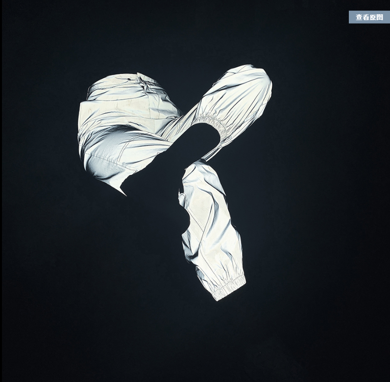 High-Waisted Reflective Cargo Pants - close-up