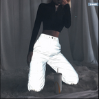 High-Waisted Reflective Cargo Pants - packaging view