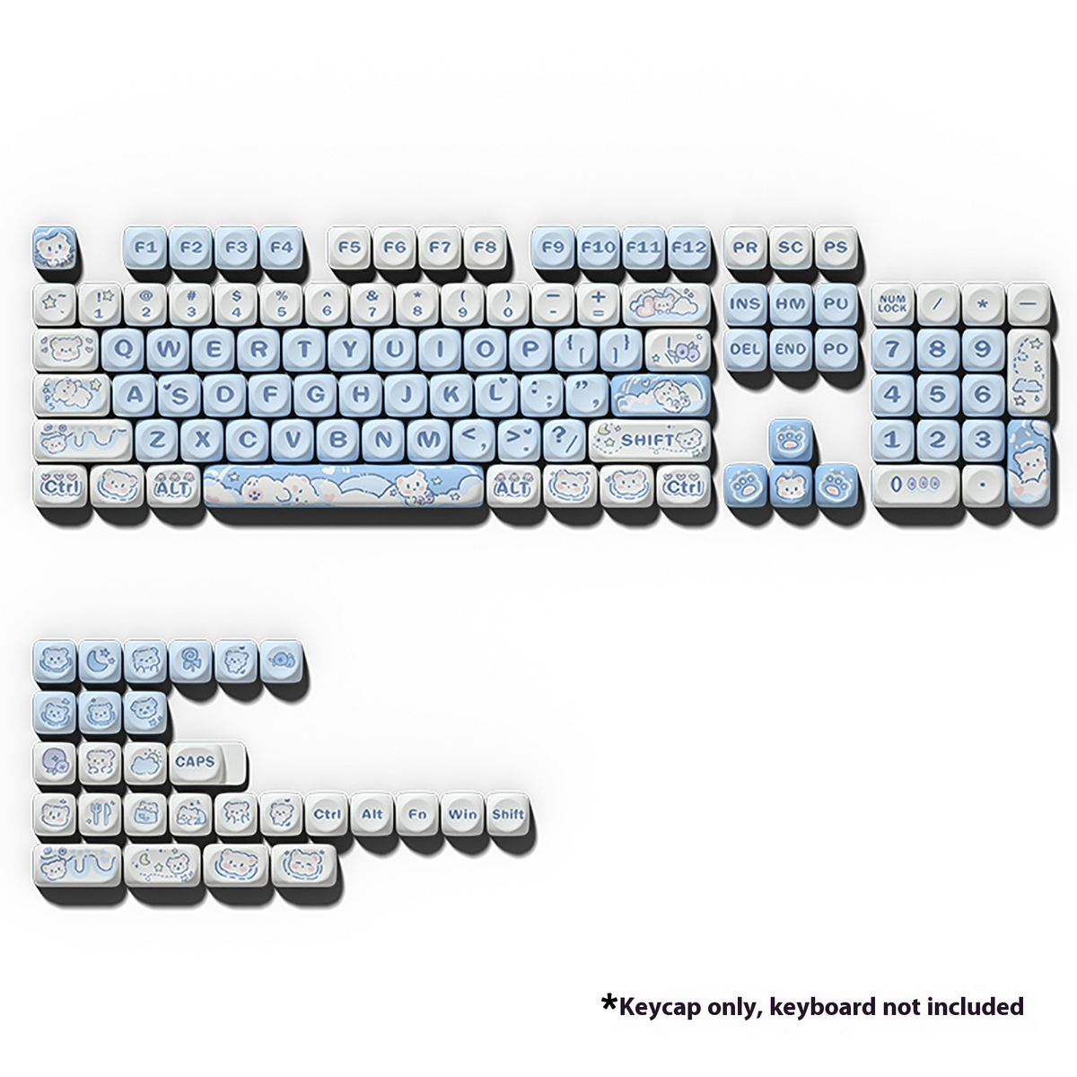 Ice Cream Teddy Bear Keycap - detail view