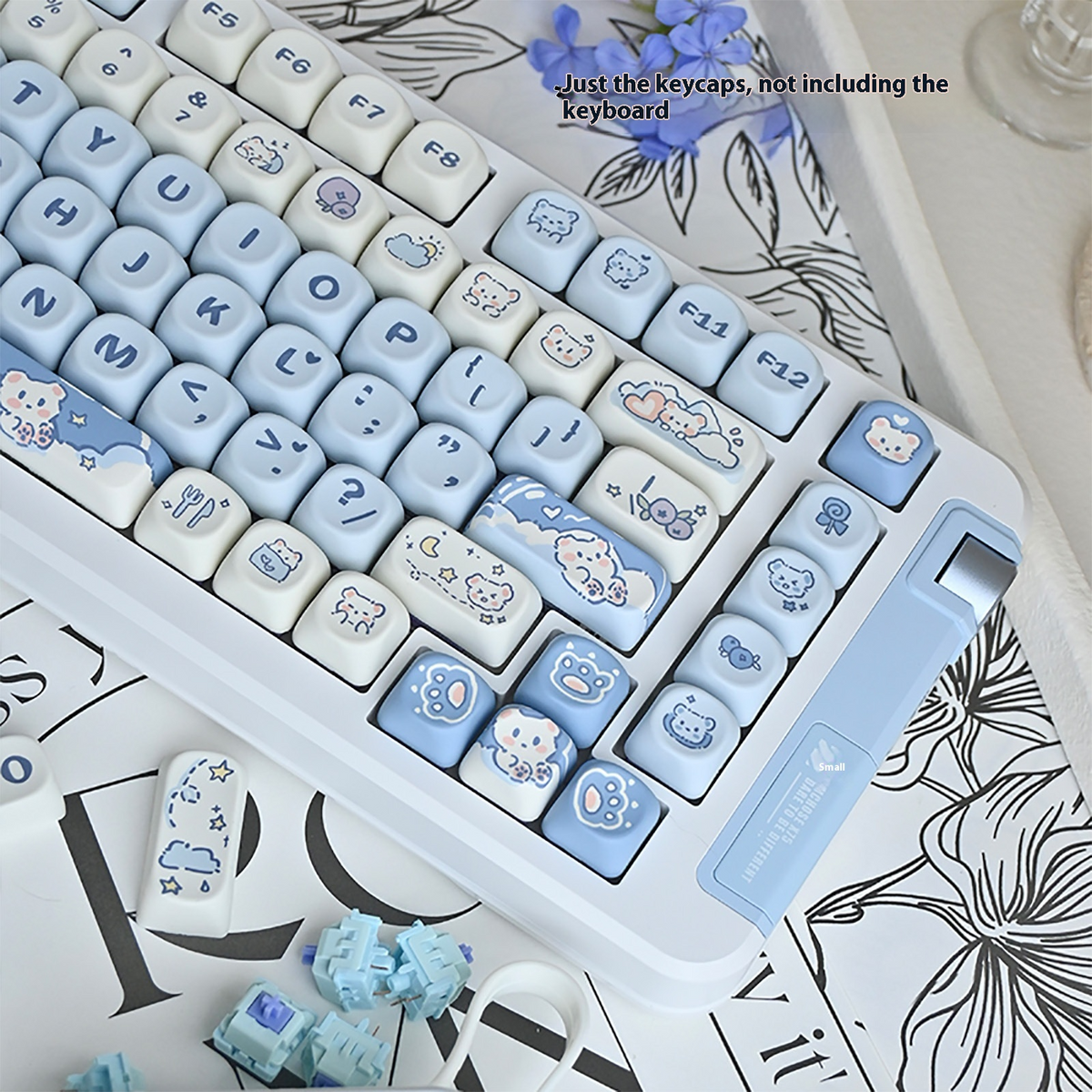 Ice Cream Teddy Bear Keycap - back view