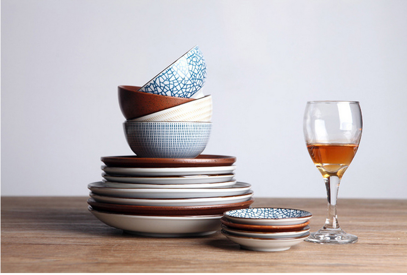 Japanese Ceramic Plates for Sushi and Snacks - side view