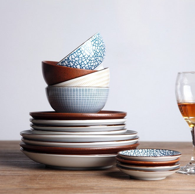 Japanese Ceramic Plates for Sushi and Snacks - back view