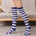 Japanese Cosplay Striped Over-the-Knee Socks - side view