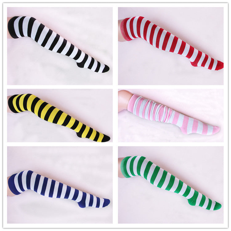 Japanese Cosplay Striped Over-the-Knee Socks - packaging view