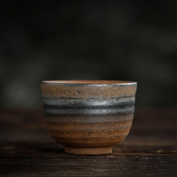 Japanese Handmade Ceramic Tea Cups - back view