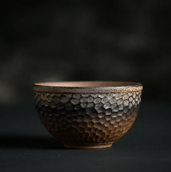 Japanese Handmade Ceramic Tea Cups - close-up