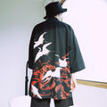 Japanese Kimono Cardigan & Hawaiian Shirt for Men - front view