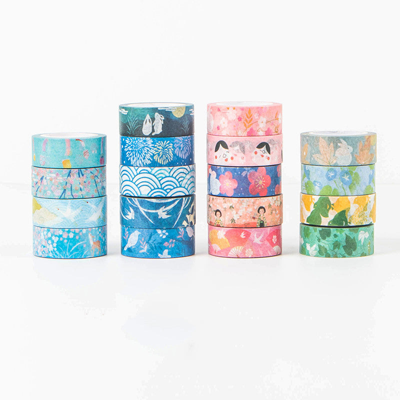 Japanese Kyoto Style Washi Tape - Decorative Stickers - back view