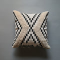 Japanese Mid-Vintage Knitted Tassel Cushion Cover - front view
