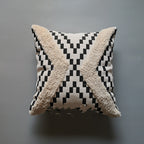 Japanese Mid-Vintage Knitted Tassel Cushion Cover - detail view