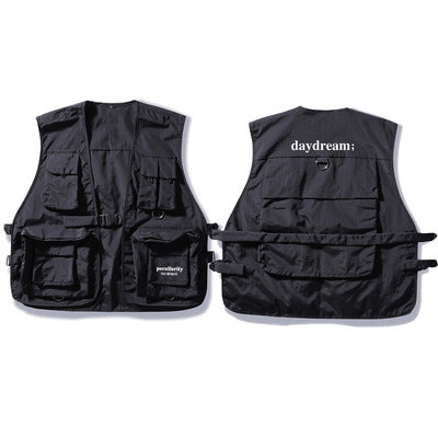 Japanese Style Tactical Vest with Multiple Pockets - front view