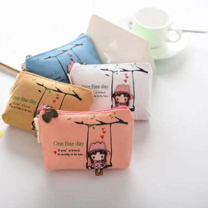 Kawaii Cartoon Animal Coin Purse and Card Holder - detail view