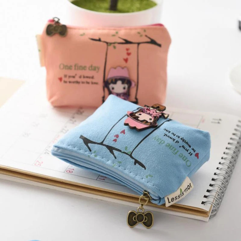 Kawaii Cartoon Animal Coin Purse and Card Holder - side view